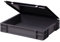 1a-TopStore Stabile Profi Aufbewahrungsbox Stapelbox Eurobox Stapelkiste mit Deckel, Kunststoffkiste lieferbar in 5 Farben und 21 Größen für Industrie, Gewerbe, Haushalt (grau, 40x30x8 cm)