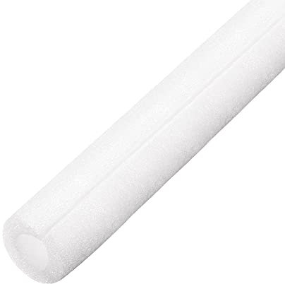 sourcing map Schaumstoffschlauch zum Schutz von Rohren und Wärmerückhaltung, 9 m, Länge 2,5 cm, ID 5 cm, OD Rohrisolierungs-Kits, Weiß, 1 Packung