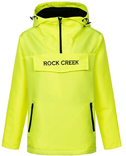 Rock Creek Übergangsjacke Damen Windbreaker mit Kapuze D-474 Neongelb M