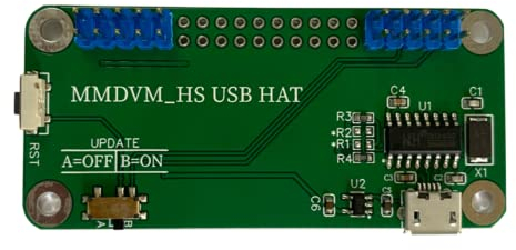 AURSINC MMDVM Hotspot USB HAT Board für Simlpex & Dual Band Hotspot & Modem RPT Hat Unterstützung DMR DSTAR BlueDV,Kompatibel mit Windows Linux Android System,BER, DMR, TX & TCXO Offset,MicroUSB Port