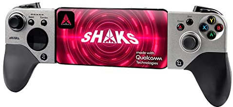 SHAKS S5 XGRIP Gamepad Inalámbrico para Android, Windows, iOS y X-Cloud, Stadia, GeForce - juegos para móvil portátil, impulsado por Qualcomm. 8H de uso. App de Mapeo