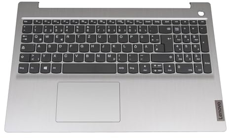 Lenovo 5CB0X57519 Original Tastatur inkl. Topcase DE (deutsch) grau Fingerprint