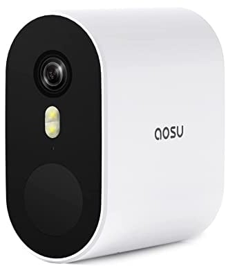 AOSU 5MP Ultra HD Überwachungskamera, Fügen Sie Kameras speziell für HomeBase hinzu (Funktioniert nicht ohne Homebase), Überwachungskamera Aussen Akku, PIR Bewegungserkennung, 240 Tage Akku, 166°,IP67