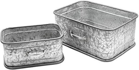 Blümelhuber 2er Set Metallbox Aufbewahrung für Tischdeko Vintage oder Vintage Deko Garten
