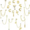 Dimaday 18 Stück Ear Cuffs für Damen Manschetten Kette Ohrringe Clip On Knorpel Helix Manschette Ohrring Non-Piercing Ohrring Schmuck Set