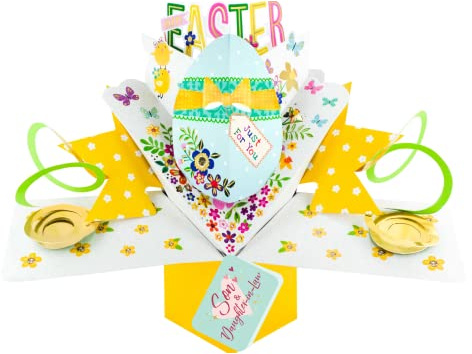 Easter Card Son & Daughter-In-Law Happy Easter Decorated Egg Pop Up Easter Card POP010EC07