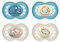 MAM Original Pure Day & Night Schnuller im 4er-Set, Baby Schnuller aus nachhaltigem & bio-erneuerbarem Material, Sauger aus MAM SkinSoft Silikon, mit Schnullerbox, 16+ Monate, Bär/Fuchs/Mond