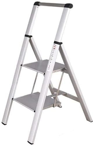 Zweistufige Trittleitern aus Aluminiumlegierung, Freizeitleiter, Hocker, Garage, Autowäsche, Hocker, Fußhocker, Schlafsaalleiter, Badezimmerleiter, Haushaltsleiter