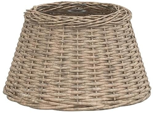 vidaXL Pantalla para lámpara de Techo Mimbre marrón Ø50x30 cm
