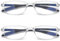 Mcoorn Lesebrille Entspiegelt Transparent für Damen Herren, Blaulichtfilter Lesehilfe Biegsam Eckig, Dioptrien +1.5
