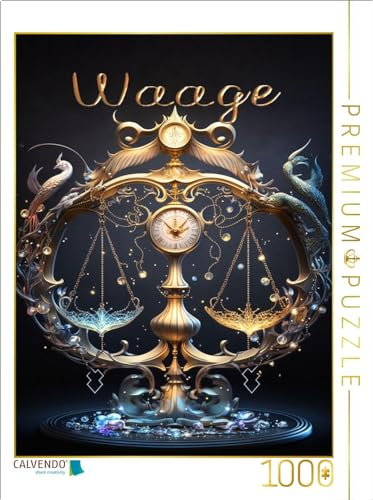CALVENDO Puzzle Waage 24. September - 23. Oktober | 1000 Teile Lege-Größe 48 x 64 cm Foto-Puzzle für glückliche Stunden