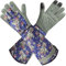 wordmouk Gartenhandschuhe für Damen Herren Gartenarbeit Sicherheitsarbeitshandschuhe Rosenhandschuhe Dornenfest aus Leder Handschuhe Lange Stulpe Dicke Schutzhandschuhe für Hof Reinigung - Größe L