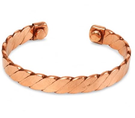Touchstone Kupfer-Armband im tibetischen Stil. Handgeschmiedet mit massivem und hochwertigem Kupfer-Schmuck-Manschette für Damen und Herren.