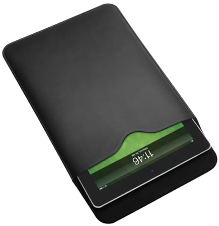 PARENCE.- Elegante 10,24-Zoll-Tablet-Tasche aus Kunstleder - Schicke und praktische Trage- und Schutzhülle/Magnetverschluss, täglich, unterwegs - Schwarz