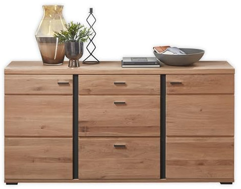 Sideboard in Altesche massiv, Old Artisan Oak Optik FSC-Zertifiziert - Moderne Kommode mit Schubladen und viel Stauraum - 170 x 86 x 42 cm (B/H/T)