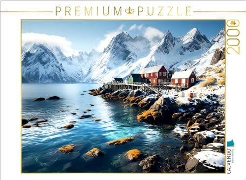 CALVENDO Puzzle Rote Häuser | 2000 Teile Lege-Größe 90 x 67 cm Foto-Puzzle für glückliche Stunden