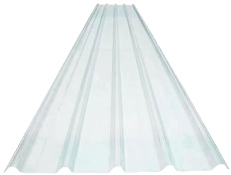 Panel para Tejado Transparente,Placa Ondulada,Paneles de Techo,Lámina Techo Silencioso,Captadores de Luz Anti-UV,Panel de Repuesto de 1,2mm,para Invernaderos,Cocheras (0.9x0.6m/35x24in)