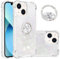 IMEIKONST iPhone 14 Plus Phone Case with Ring Kickstand, Glitter Bling Sparkle Quicksand Flowing Liquid Slim Gel Silicone ShockProof Protective Cover for iPhone 14 Plus. Colorful YBZ