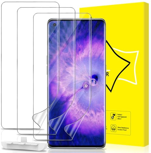 GiiYoon 3 Piezas Protector de Pantalla para Oppo Find X5 5G, Película de Hidrogel Flexible de TPU, Curva 3D de Cobertura Completa, Fácil instalación, Sin Burbujas