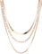 THIORA Mehrreihige Kette Rosegold Layers of Maui | 42cm + 6cm Länge | Halskette Damen | Schlangenkette Figaro Venezianerkette | Hochwertiger Edelstahl | Boho Necklace (Rosegold)