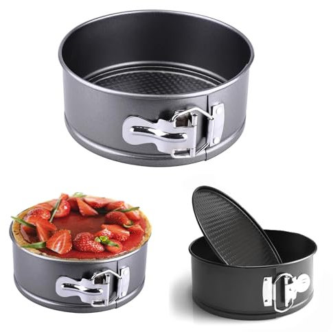 KANIXUM 4 Inch Premium Non-stick Springform Pan, Leakproof Round Cheesecake Pan with Removable Bottom, Spring Form for Baking (Black)