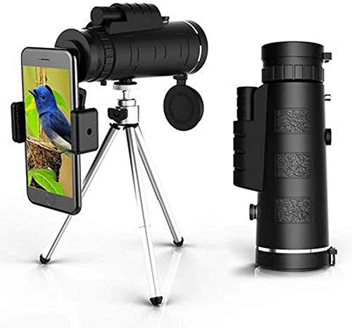 WLCBWYF 10-300 x 40 mm Super-Telezoom-Monokular-Teleskop, wasserdichtes, beschlagfreies Monokular mit Smartphone-Halterung und Stativ – zur Vogelbeobachtung/