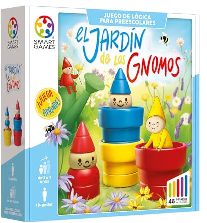 SmartGames - Le Jardin des Gnomes | Jeux Enfants 3 Ans Ou Plus | Jeux Éducatifs 3 Ans Ou Plus | Puzzle Enfants 48 Défis | Jeux Enfants | 1 Joueur
