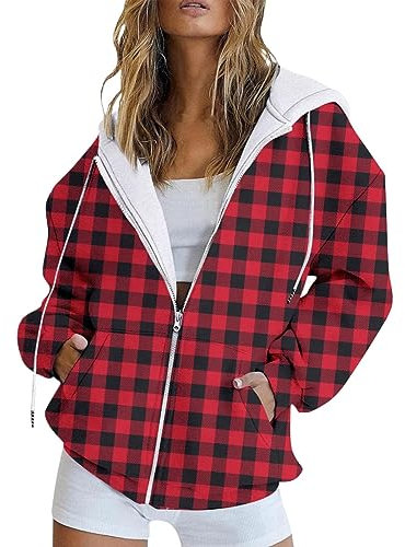 Générique Femme Chaude Fermure Zip - Veste Automne Hiver Printemps Chaud Femmes - Longues Manches Vetement Pull Doux Confort Sweat Rose Sweat Polaire Zippé Femme Rose Fushia