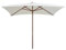 NQJIBUE Parasol pour pelouse et jardin 200 x 300 cm en bois blanc crème