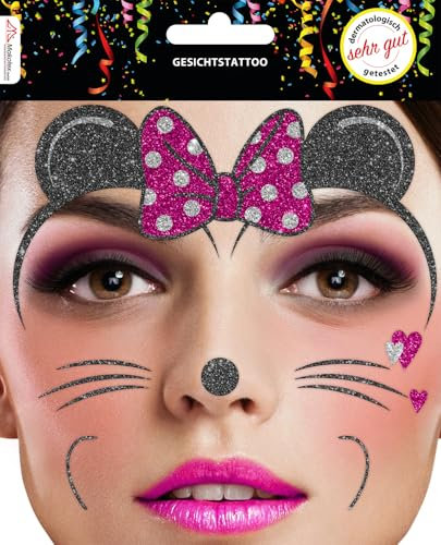 Gesichtstattoo - Glitzer Aufkleber Klebetattoos Temporäres Glitter Face Tattoo Motto Party Karneval Halloween (mini)
