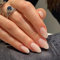 24PCS Tip Almond Press-on Nail Tips - Medium Long Nude Gradient False Nails with Glossy Full Cover, Reusable Nail Kit - Natural Stick-on Tips for Women
