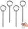 4 Pièces Gros Boulon M10 x 80mm, Oeillet A Visser Heavy Duty En Acier Inoxydable, Anneau De Levage Argenté M10, Piton à Visser pour Hamacs, Stores, Chaises Suspendues, Chaises à Bascule