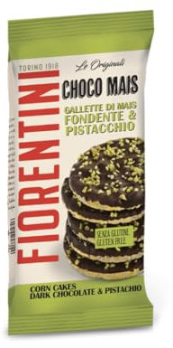 Fiorentini Choco Mais Gallette di Mais con Cioccolato Fondente e Pistacchio Vegane e Senza Glutine (Gluten Free) 72g