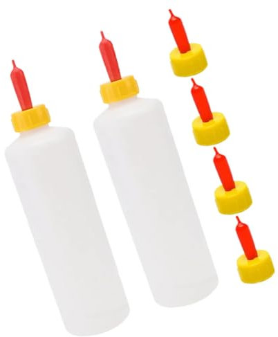 BESPORTBLE 2sets Goat Milk Bottles for Lamb Calf Feeding Reusable Feed Dispenser for Farmhouse Ranch Newborn Care