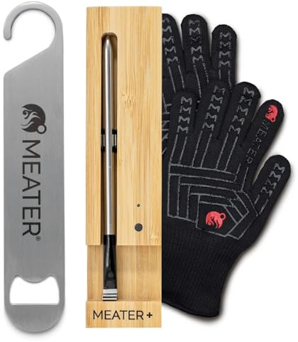 MEATER Plus (Honig) mit Handschuhen und Stabklinge