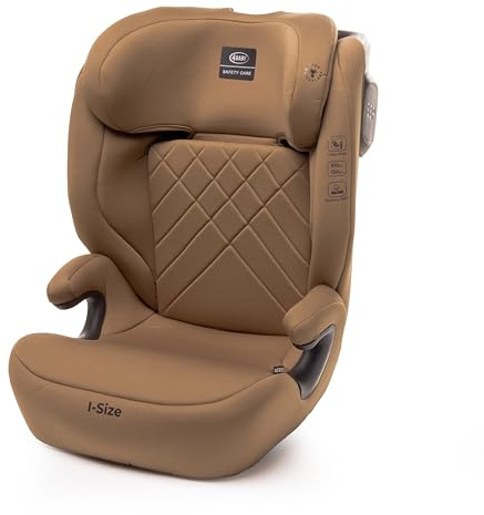 KINDERSITZ 4Baby Nero i-SIZE 100-150 cm, 10-fach VERSTELLBARE, KOPFSTÜTZE, Seitenaufprallschutz (Mokka)