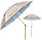 PERLETTI Sombrilla Playa Grande Antiviento Plegable - Parasol Jardin Proteccion UV con Soporte Diseño Moderno - Sombrilla Terraza Exterior Inclinable con Funda Transporte Ligero - Diámetro 165 cm