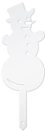 KNOBLOCH Gartenstecker Schneemann, Engel, Tannenbaum | Weihnachtsdeko Winter für draußen | Outdoor (Weiß, Schneemann)