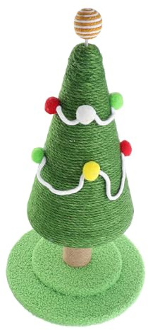 Weihnachtskratzbaum Weihnachten Event für Katzen, Grüner Sisal Kratzbaum