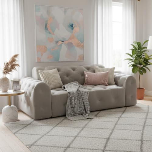 Imebel Sofa 2 Sitzer Candi 190x107 cm - Chesterfield Sofas & Couches - Modern und Elegant Couch für Wohnzimmer, Heimkino, Gästezimmer, Büro - Klein und Komfortabel im Retro Stil