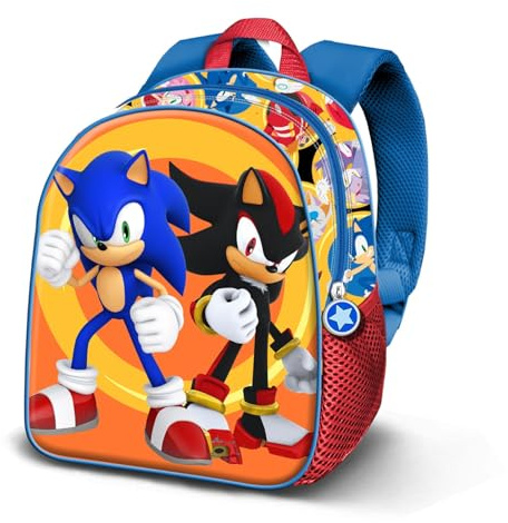 Karactermania Sonic The Hedgehog Shadow-Elite 3D Rucksack, Mehrfarbig, 25 x 30 cm, Kapazität 7 L