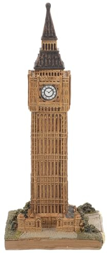 Operitacx Große Big Ben Deko Miniatur aus Kunstharz mit Einfachem Künstlerischem Design und Robustem Material für Stilvolle Wohnraumdekoration und Tischaufstellung