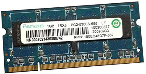 1 GB RAM PC portátil SODIMM RAMAXEL RMN1150EC48D7F PC2-5300U DDR2 667MHz CL5