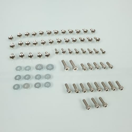 Tun'R Schraubenset für MBK Nitro/Yamaha Aerox 50cc, Sechskantbolzen, Silber, 1.5mm, Rechtsgewinde, Klasse 8.8, 5mm, Motorradschrauben