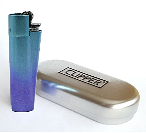 Clipper Feuerzeug Metall Blue Gradient