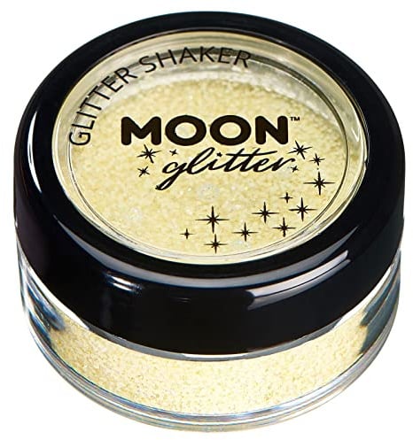 Pastel Glitter Shakers by Moon Glitter - Lemon - Cosmetic Festival Makeup Glitter for Face, Body, Nails, Hair, Lips - 5g