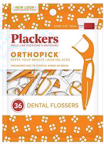 Plackers Orthopick Zahnseidenpickel für Zahnspangen, 36 Graf