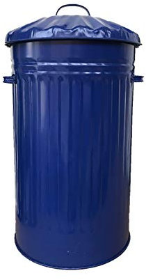 GENUINE PARASENE 45L METAL BLUE BIN, WASTE BIN, RETRO, VINTAGE, DUSTBIN, HORSE PET FEED TRASH MADE IN UK