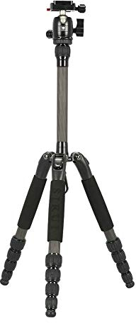 SIRUI T-025SK+B-00K Traveler Ultralight Dreibeinstativ Carbon mit Kugelkopf (Höhe: 128cm, Gewicht: 0.98kg, Traglast: 5kg)