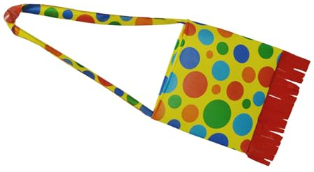 BESTOYARD Clown Umhängetasche 25×20 cm, Bunte Punkte, wasserabweisendes Polyester, platzsparend für Kostüm-Accessoires, Karneval & Halloween für Damen, Kinder